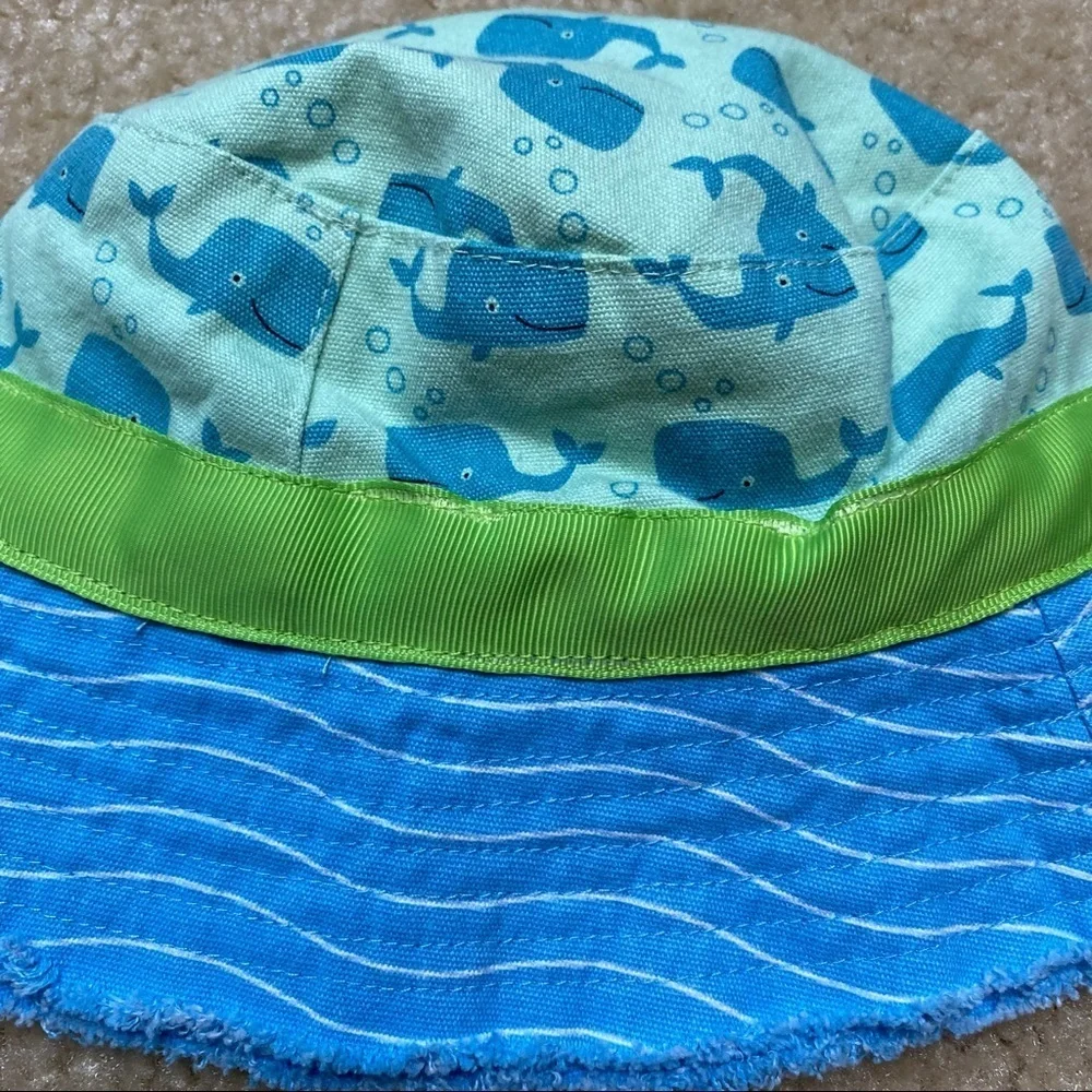 Little Wishes Baby sun hat Whale design